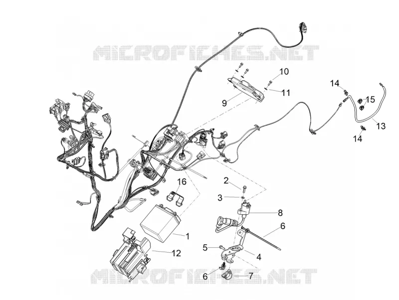 CIRCUIT ELECTRIQUE ARRIERE Aprilia APRILIA-SCOOTER 125 SR 2022  SR COMPACT GT 125 E5 ABS