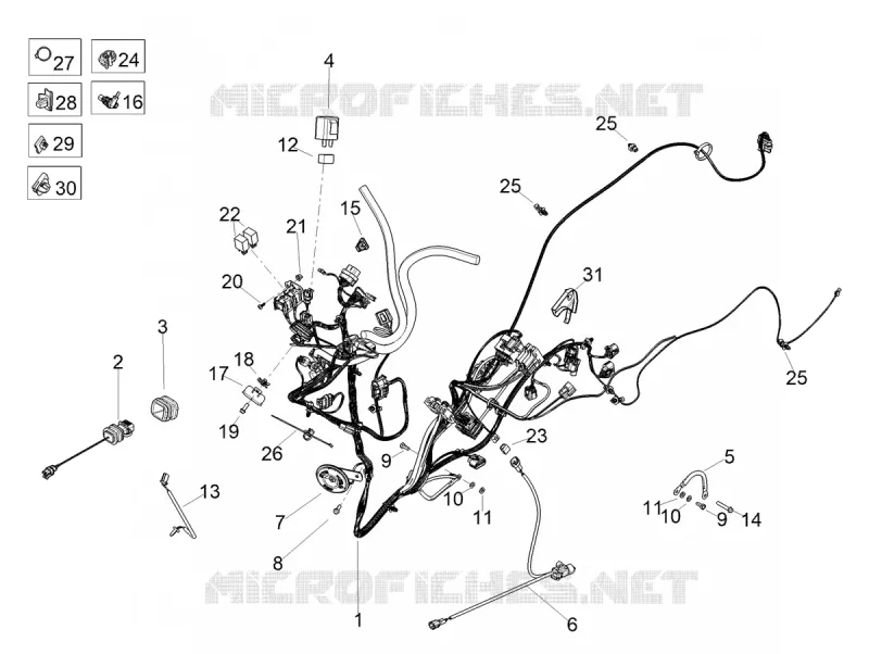 CIRCUIT ELECTRIQUE AVANT Aprilia APRILIA-SCOOTER 200 SR 2021  SR COMPACT GT 200 E5