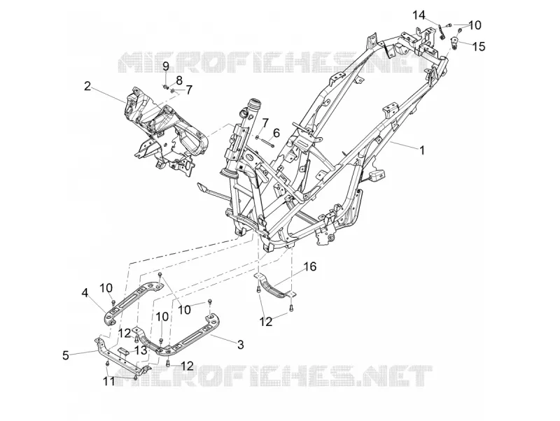 Châssis/coque Aprilia APRILIA-SCOOTER 200 SR 2021  SR COMPACT GT 200 E5
