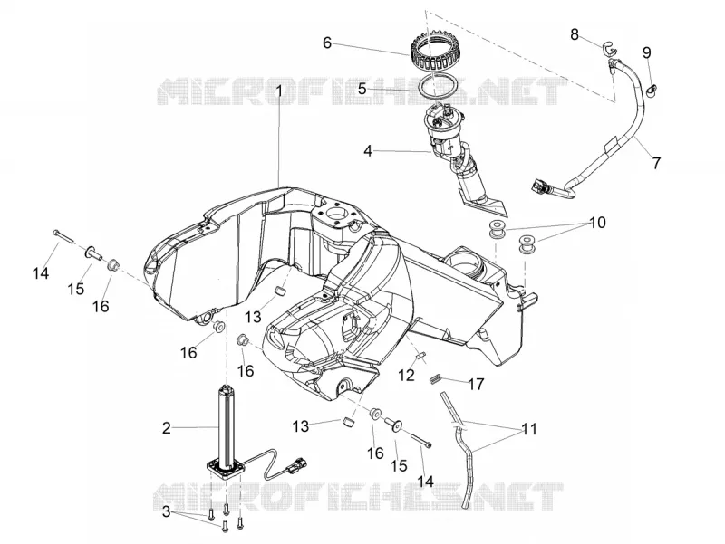 RESERVOIR A ESSENCE Aprilia APRILIA-MOTORCYCLES 660 TUAREG 2024  Tuareg 660 E5 ABS