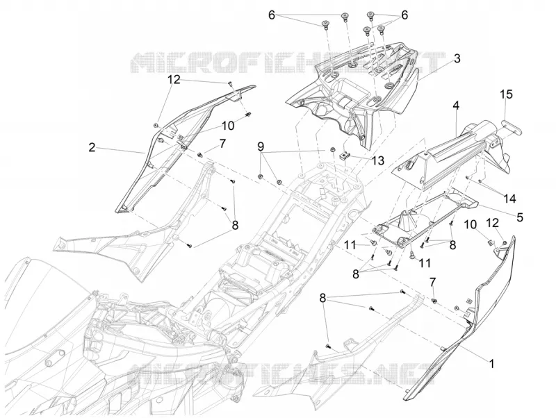 CARENAGES ARRIERE Aprilia APRILIA-MOTORCYCLES 457 RS 2024  RS 457 4T 8V E5+ ABS