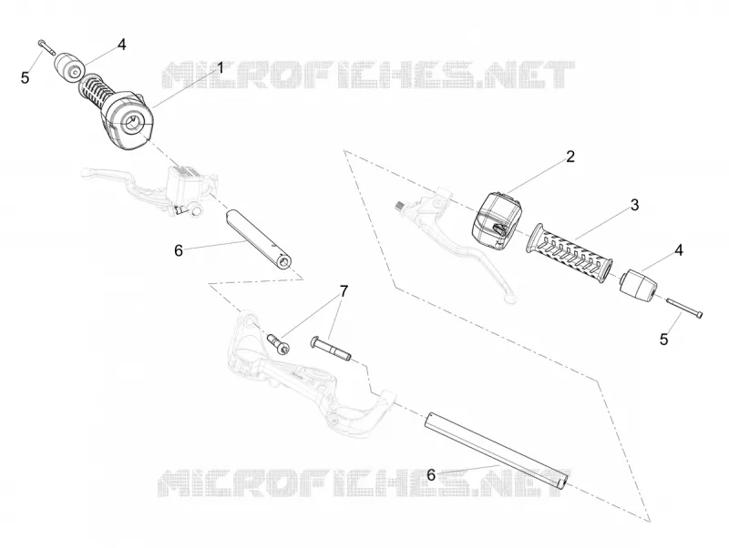 GUIDON - COMMANDES Aprilia APRILIA-MOTORCYCLES 457 RS 2024  RS 457 4T 8V E5+ ABS