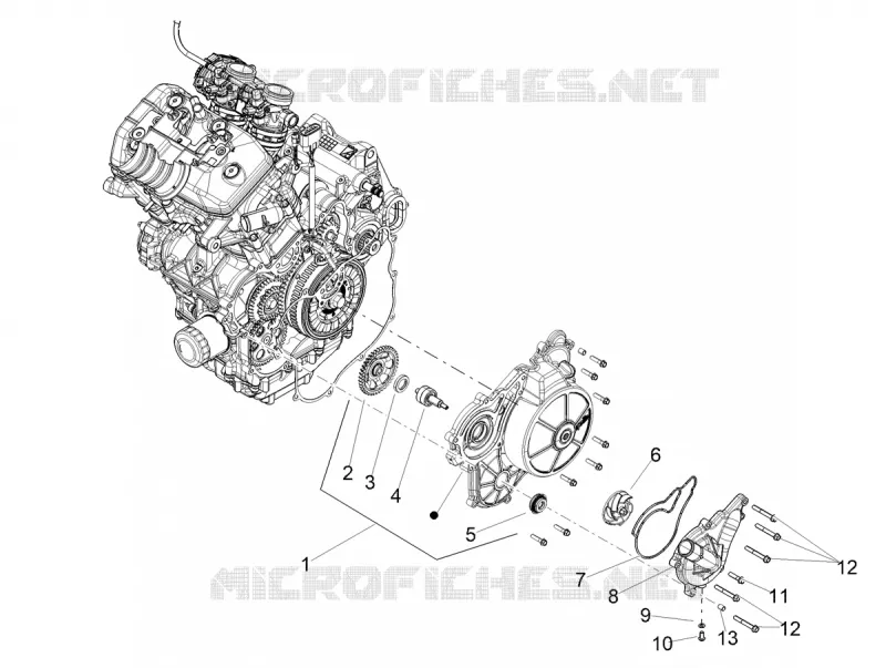 POMPE A EAU Aprilia APRILIA-MOTORCYCLES 457 RS 2024  RS 457 4T 8V E5+ ABS