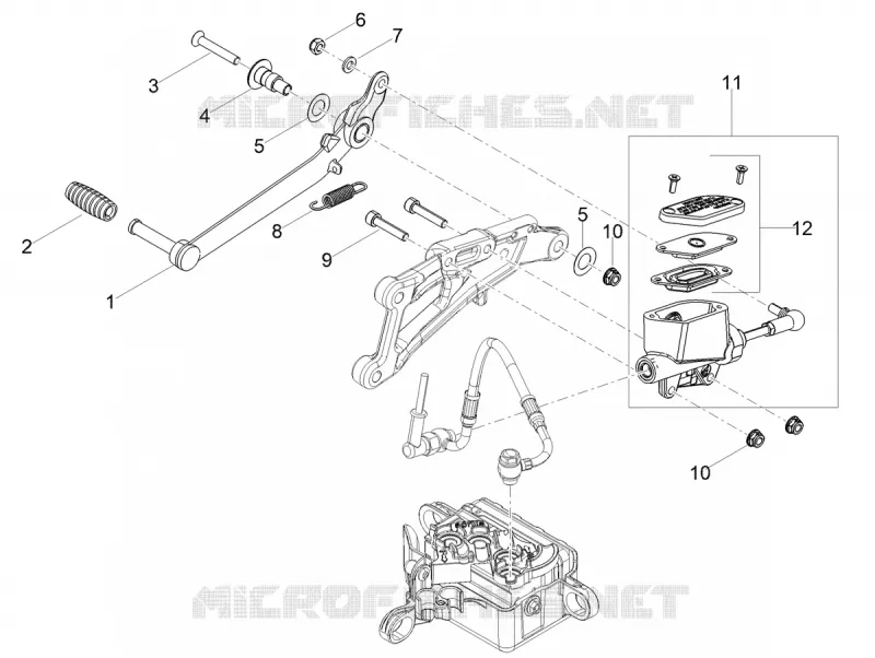 MAITRE CYLINDRE DE FREIN ARRIERE Aprilia APRILIA-MOTORCYCLES 125 RS 2025  RS 125 E5+ ABS