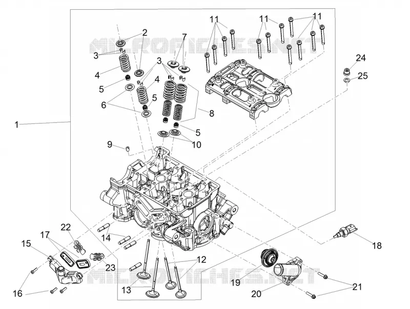 CULASSE - SOUPAPES Aprilia APRILIA-MOTORCYCLES 660 RS 2022  RS 660 4T 8V E5 ABS