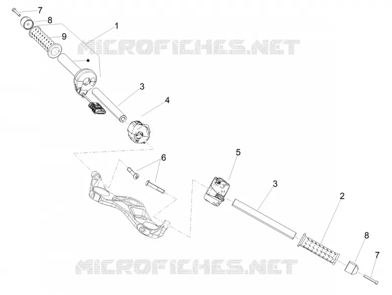 GUIDON - COMMANDES Aprilia APRILIA-MOTORCYCLES 660 RS 2022  RS 660 4T 8V E5 ABS