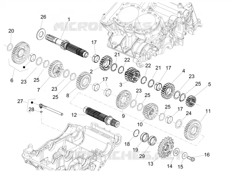 BOITE DE VITESSES Aprilia APRILIA-MOTORCYCLES 660 RS 2023  RS 660 4T 8V E5 ABS