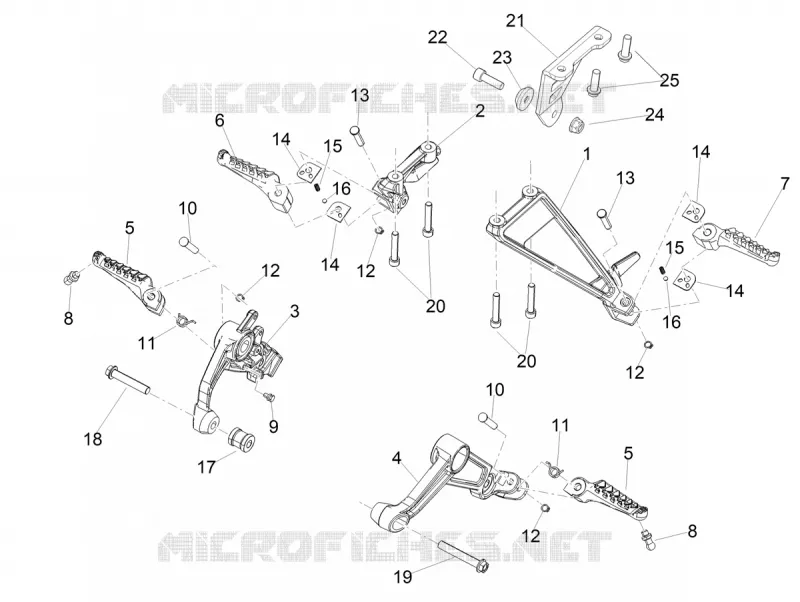 REPOSE PIEDS Aprilia APRILIA-MOTORCYCLES 660 RS 2023  RS 660 Extrema 4T 8V E5 ABS
