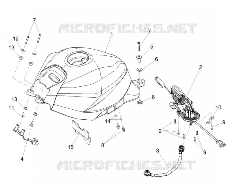 RESERVOIR A ESSENCE Aprilia APRILIA-MOTORCYCLES 660 RS 2023  RS 660 Extrema 4T 8V E5 ABS