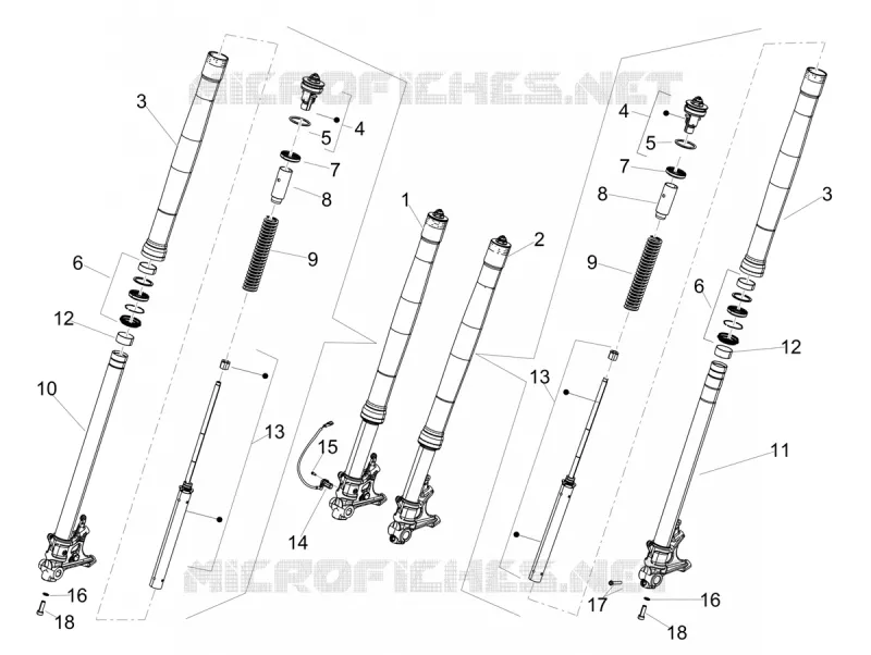 Fourche Av. Kayaba Aprilia APRILIA-MOTORCYCLES 660 RS 2025  RS 660 4T E5+
