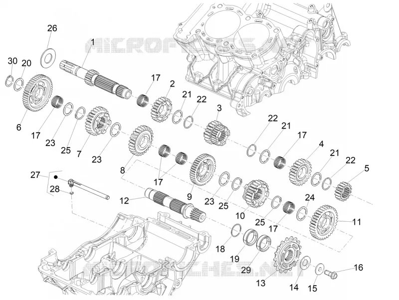 BOITE DE VITESSES Aprilia APRILIA-MOTORCYCLES 660 RS 2025  RS 660 4T Factory E5+