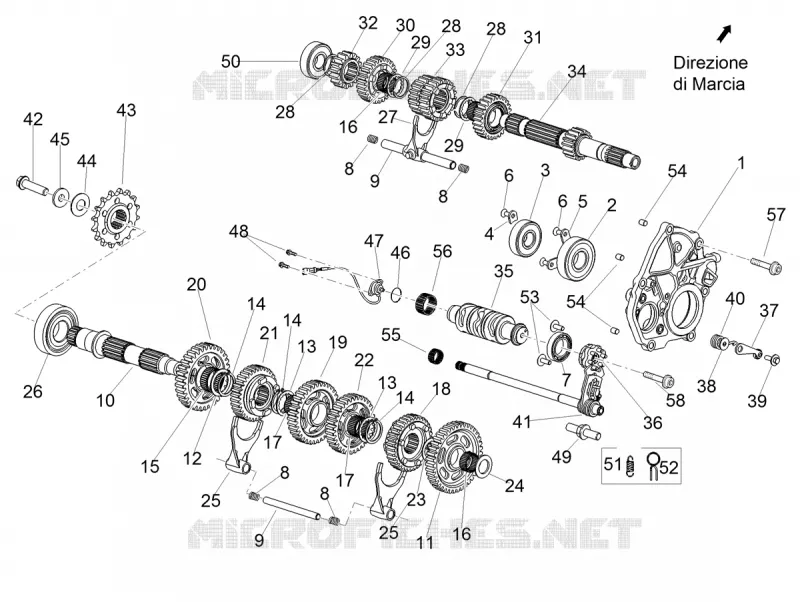 BOITE DE VITESSES Aprilia APRILIA-MOTORCYCLES 1100 RSV4 2024  RSV4 1100 Factory E5 ABS