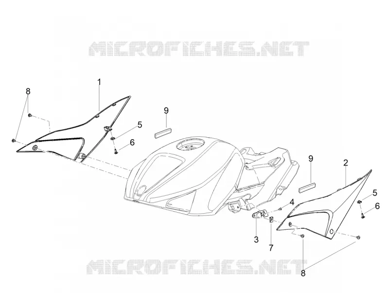 CARENAGES CENTRAUX Aprilia APRILIA-MOTORCYCLES 1100 RSV4 2023  RSV4 1100 Factory E5 ABS