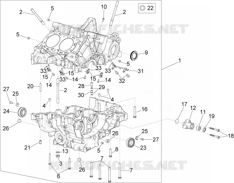 CARTERS MOTEUR I Aprilia APRILIA-MOTORCYCLES 1100 RSV4 2023  RSV4 1100 Factory E5 ABS