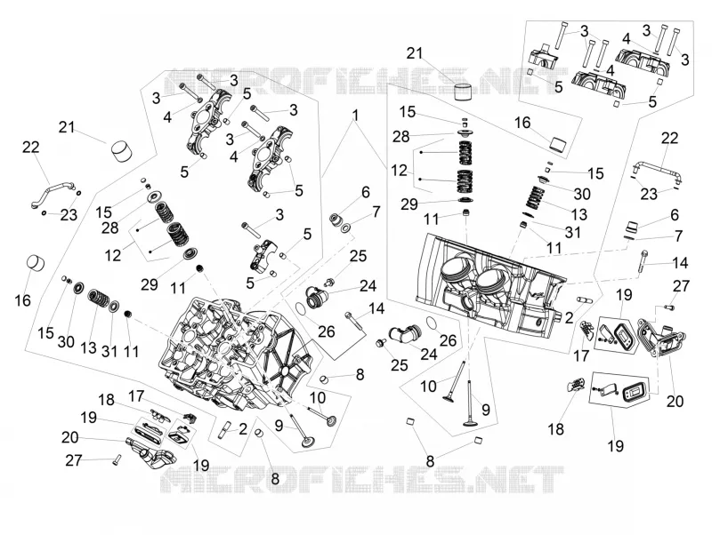 CULASSE - SOUPAPES Aprilia APRILIA-MOTORCYCLES 1100 RSV4 2024  RSV4 1100 Factory E5 ABS