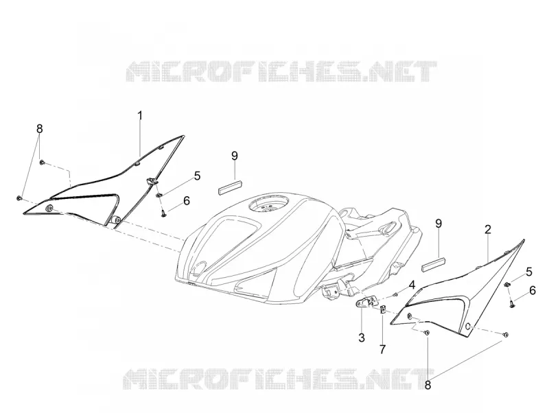 CARENAGES CENTRAUX Aprilia APRILIA-MOTORCYCLES 1100 RSV4 2024  RSV4 1100 Factory E5 SE- 09 SBK