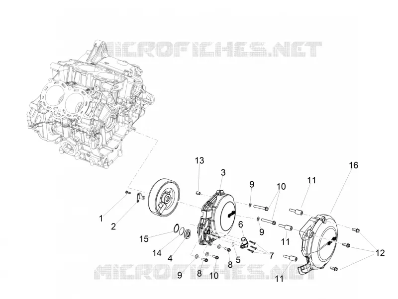 CARTER DE VOLANT MAGNETIQUE Aprilia APRILIA-MOTORCYCLES 1100 RSV4 2024  RSV4 1100 Factory E5 SE- 09 SBK