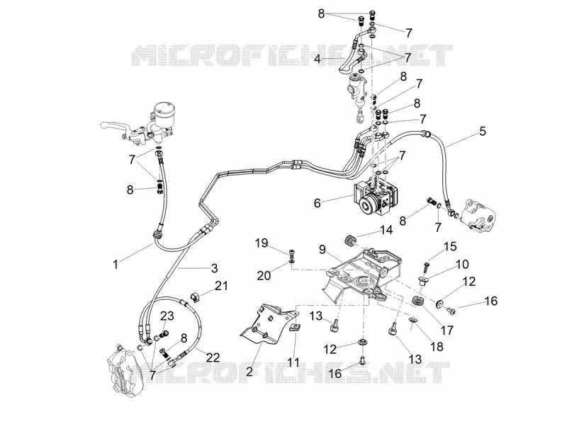 SYSTEME DE FREINAGE ABS Aprilia APRILIA-MOTORCYCLES 1100 RSV4 2024  RSV4 1100 Factory E5 SE- 09 SBK