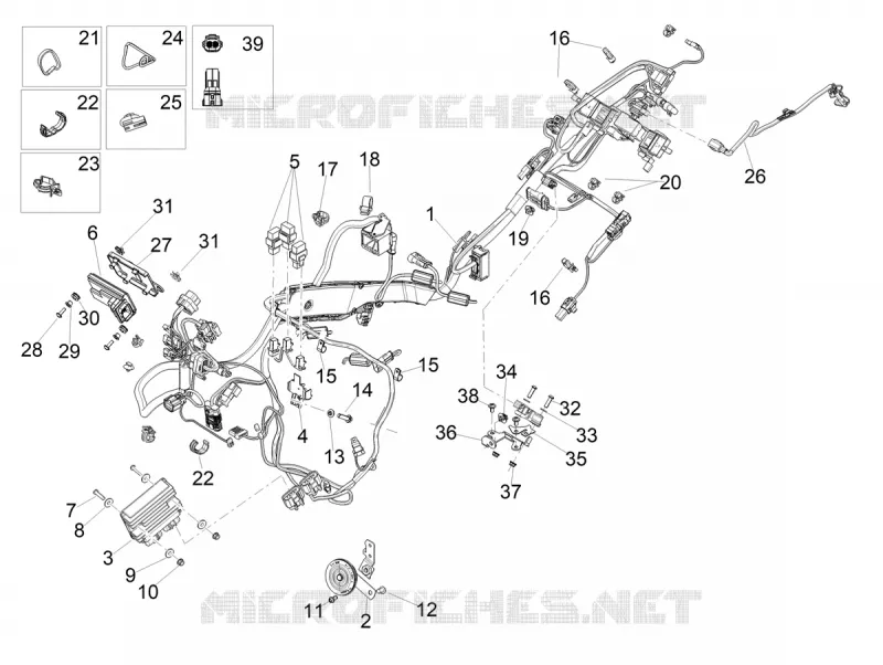 CIRCUIT ELECTRIQUE AVANT Aprilia APRILIA-MOTORCYCLES 1100 RSV4 2025  RSV4 1100 E5+ ABS