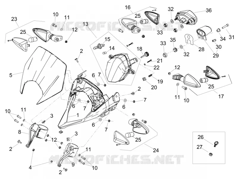 Feux Aprilia APRILIA-MOTORCYCLES 125 RX 2021  RX 125 E5