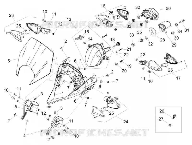 Feux Aprilia APRILIA-MOTORCYCLES 125 SX 2021  SX 125 E5