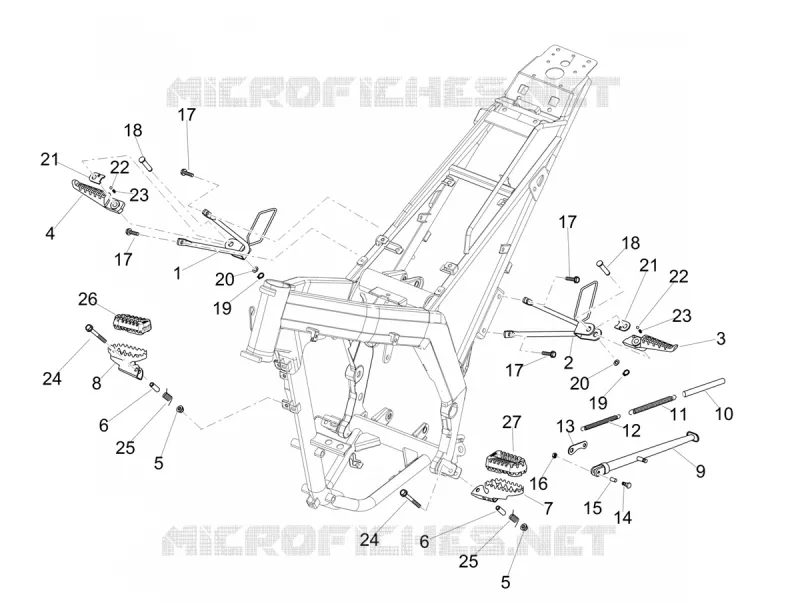 Repose-pieds - Béquilles Aprilia APRILIA-MOTORCYCLES 125 SX 2021  SX 125 E5