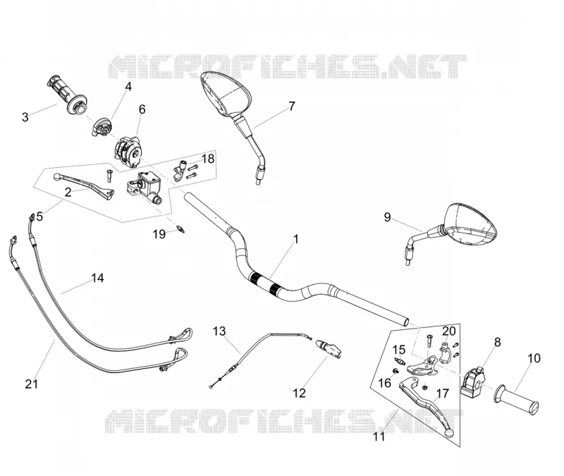 Guidon et commandes Aprilia APRILIA-MOTORCYCLES 125 SX 2022  SX 125 E5