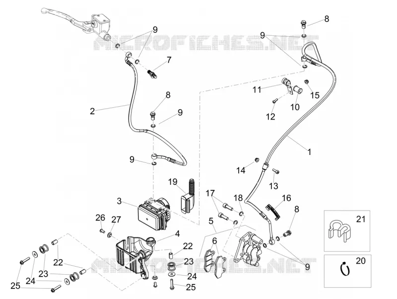SYSTEME DE FREINAGE ABS Aprilia APRILIA-MOTORCYCLES 125 SX 2022  SX 125 E5