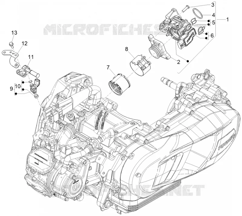 BOITIER PAPILLON INJECTION Aprilia APRILIA-SCOOTER 200 SR 2023  SR COMPACT GT 200 E5