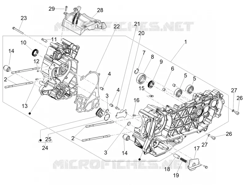 CARTERS MOTEUR I Aprilia APRILIA-SCOOTER 200 SR 2023  SR COMPACT GT 200 E5