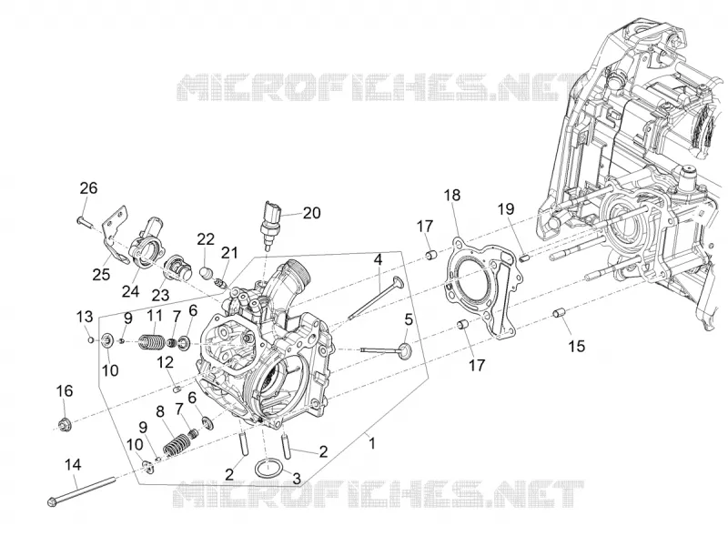 CULASSE - SOUPAPES Aprilia APRILIA-SCOOTER 200 SR 2023  SR COMPACT GT 200 E5