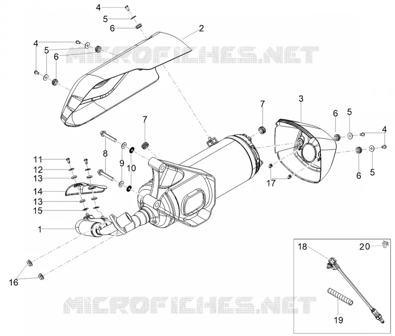 ECHAPPEMENT Aprilia APRILIA-SCOOTER 50 SXR 2025  SXR 50 4T 3V E5 HE NEW COMFORT