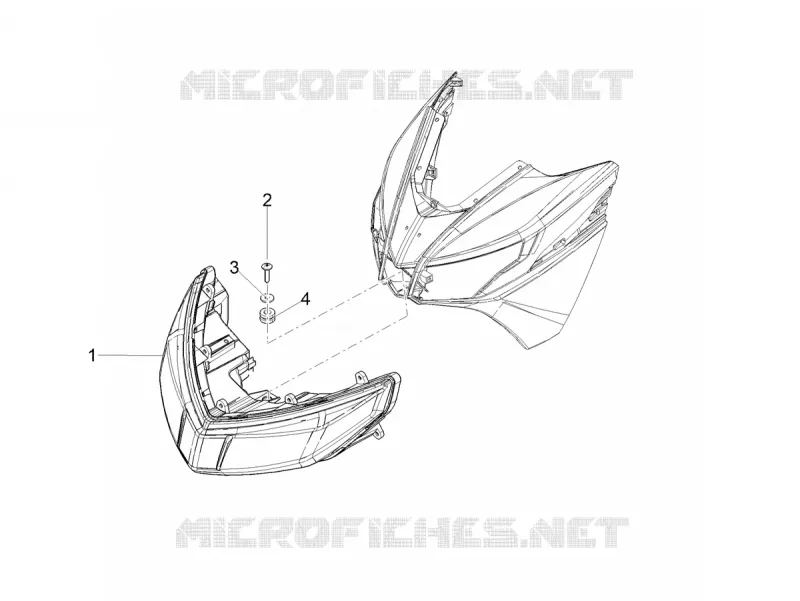 PHARE - CLIGNOTANTS AVANT Aprilia APRILIA-SCOOTER 50 SXR 2025  SXR 50 4T 3V E5 HE NEW COMFORT