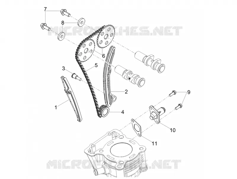 DISTRIBUTION CYLINDRE AVANT Aprilia APRILIA-MOTORCYCLES 125 TUONO 2025  Tuono 125 E5+ ABS