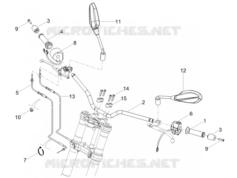 GUIDON - COMMANDES Aprilia APRILIA-MOTORCYCLES 125 TUONO 2025  Tuono 125 E5+ ABS