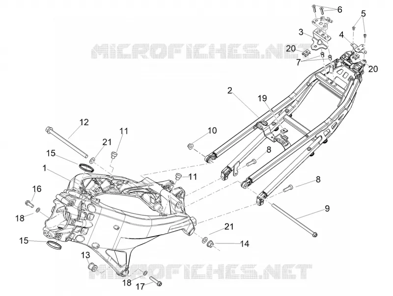 Châssis/coque Aprilia APRILIA-MOTORCYCLES 660 TUONO 2023  Tuono 660 4T 8V E5 ABS