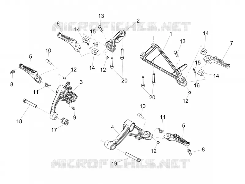 REPOSE PIEDS Aprilia APRILIA-MOTORCYCLES 660 TUONO 2024  Tuono 660 4T 8V E5 Factory ABS