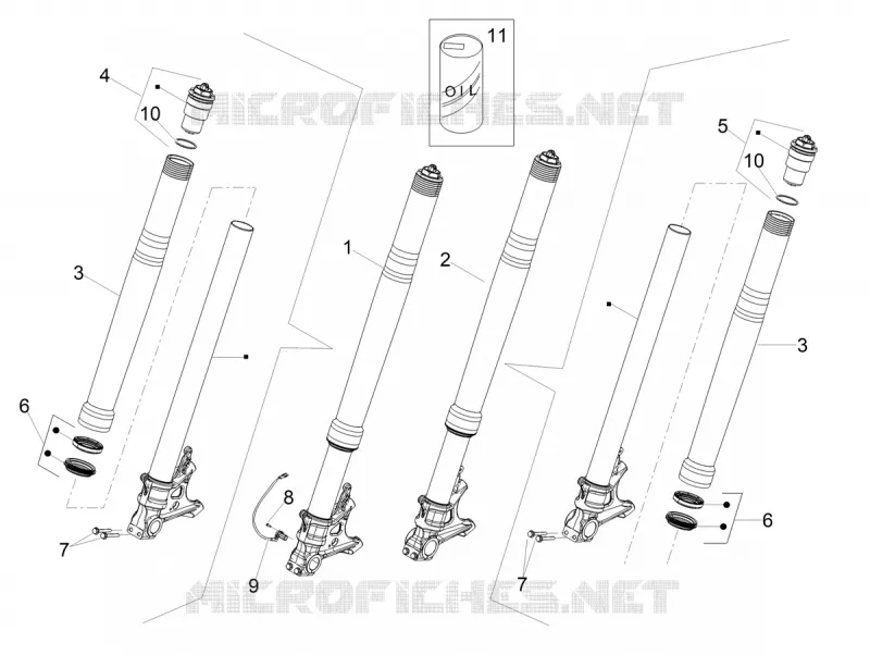 FOURCHE OHLINS Aprilia APRILIA-MOTORCYCLES 660 TUONO 2025  Tuono 660 4T 8V E5+ Factory