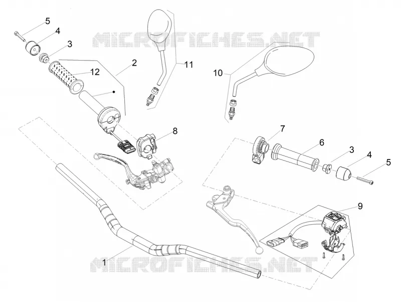 GUIDON - COMMANDES Aprilia APRILIA-MOTORCYCLES 1100 TUONO 2024  Tuono V4 Factory 1100 E5 SE 09 SBK ABS
