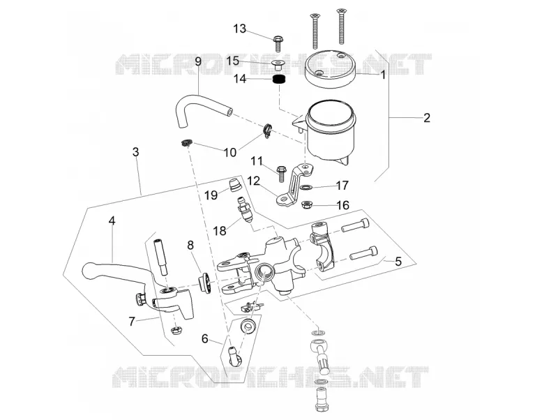 MAITRE CYLINDRE DE FREIN AVANT Aprilia APRILIA-MOTORCYCLES 1100 TUONO 2024  Tuono V4 Factory 1100 E5 SE 09 SBK ABS