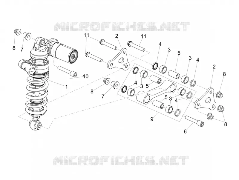 AMORTISSEUR Aprilia APRILIA-MOTORCYCLES 1100 TUONO 2024  Tuono V4 Factory 1100 E5 Superpole ABS