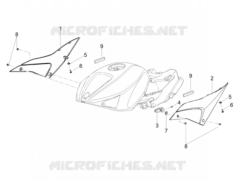 CARENAGES CENTRAUX Aprilia APRILIA-MOTORCYCLES 1100 TUONO 2024  Tuono V4 Factory 1100 E5 Superpole ABS