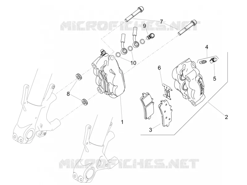 ETRIER DE FREIN AVANT Aprilia APRILIA-MOTORCYCLES 1100 TUONO 2024  Tuono V4 Factory 1100 E5 Superpole ABS