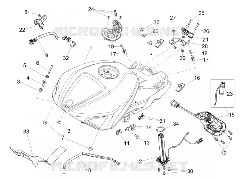 RESERVOIR A ESSENCE Aprilia APRILIA-MOTORCYCLES 1100 TUONO 2025  Tuono V4 1100 E5+