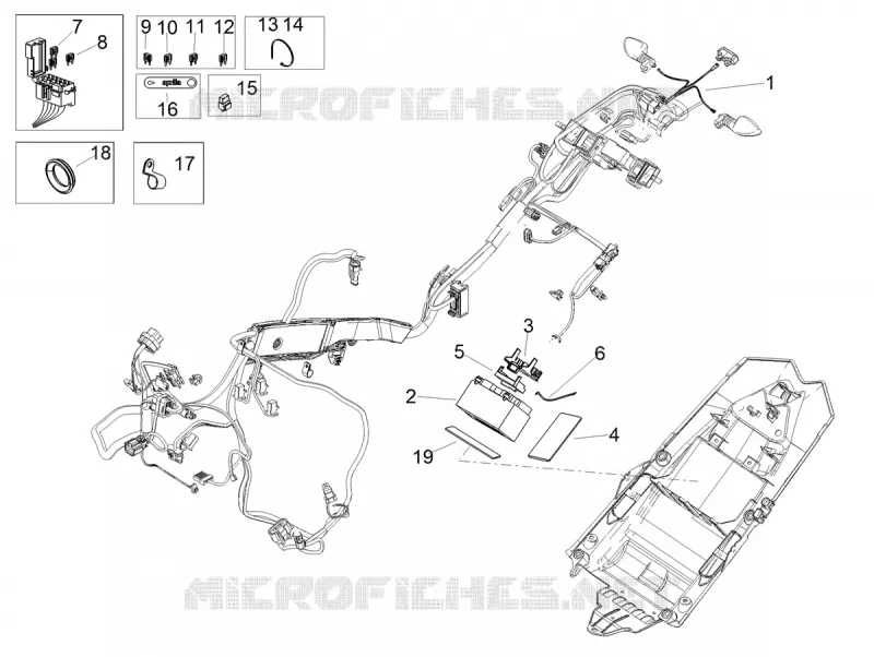 CIRCUIT ELECTRIQUE ARRIERE Aprilia APRILIA-MOTORCYCLES 1100 TUONO 2025  Tuono V4 Factory 1100 E5+