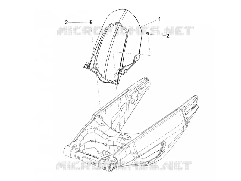 GARDE BOUE ARRIERE Aprilia APRILIA-MOTORCYCLES 1100 TUONO 2025  Tuono V4 Factory 1100 E5+