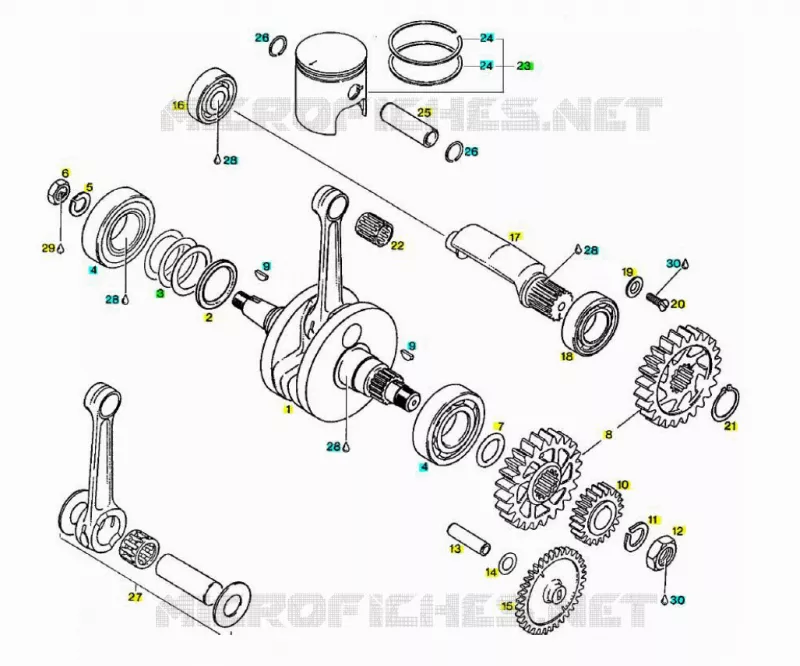 Arbre moteur Aprilia APRILIA-MOTORCYCLES 125 AF1 1991  AF1 FUTURA