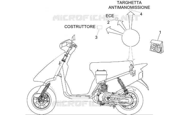 Plaquettes et decalcomanies Aprilia APRILIA-SCOOTER 50 AMICO 1996  AMICO