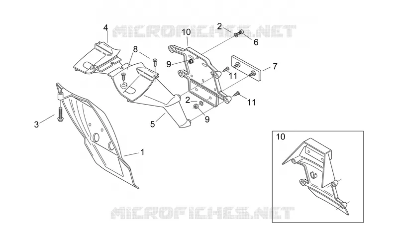 Porte-plaque Aprilia APRILIA-SCOOTER 50 AREA-51 1998  Area 51