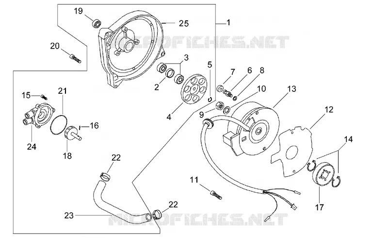 Volant - Pompe a eau Aprilia APRILIA-SCOOTER 50 AREA-51 1999  Area 51